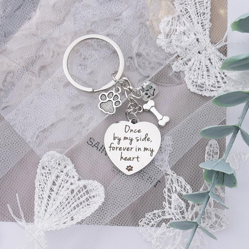 Dog Memorial Gifts for Loss of Dog Keychain Sympathy Gift for Women Men Puppy Remembrance Gift for Dog Lover By My Side Dog - PawsPlanet Australia