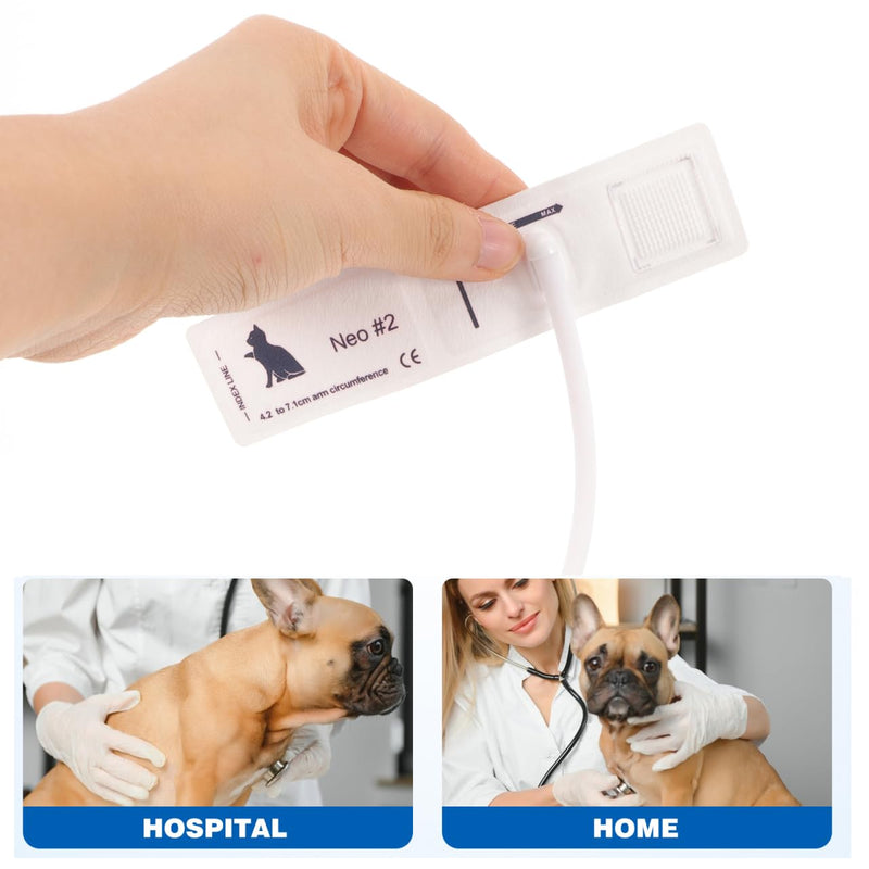 POPETPOP Blood Pressure Cuff for Animals, Universal Size, Reusable Cuff Made of Soft Composite Nonwoven Fabric for Cats and Dogs, Precise Monitoring in Home Use