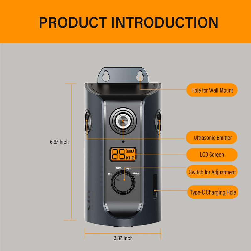 Dog Bark Deterrent Devices, 3X Ultrasonic Anti Barking Device, Bark Box for Dogs Indoor & Ourdoor, Dog Barking Silencer with 3 Modes | Bark Control Device 50ft Range, Stops Neighbours Dog Barking - PawsPlanet Australia