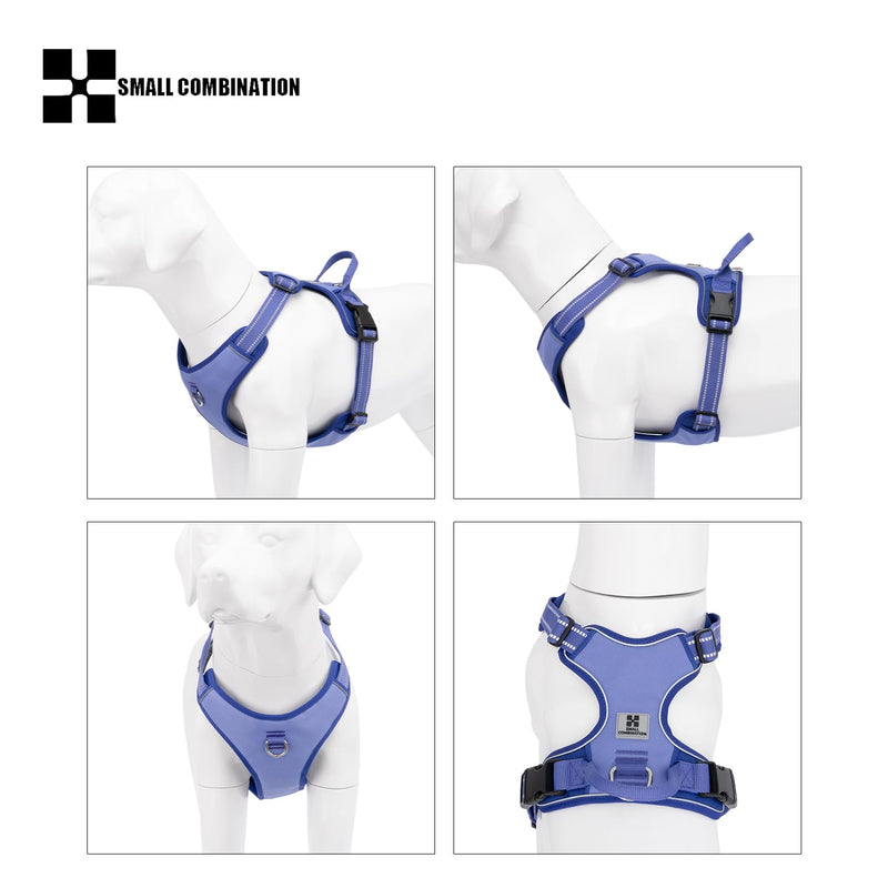 Lavender Purple Dog Harness | Heavy-Duty Reflective & Breathable Mesh | Adjustable 4-Point Control for XS-XL Dogs | No-Pull Step-in Design (S) S - PawsPlanet Australia