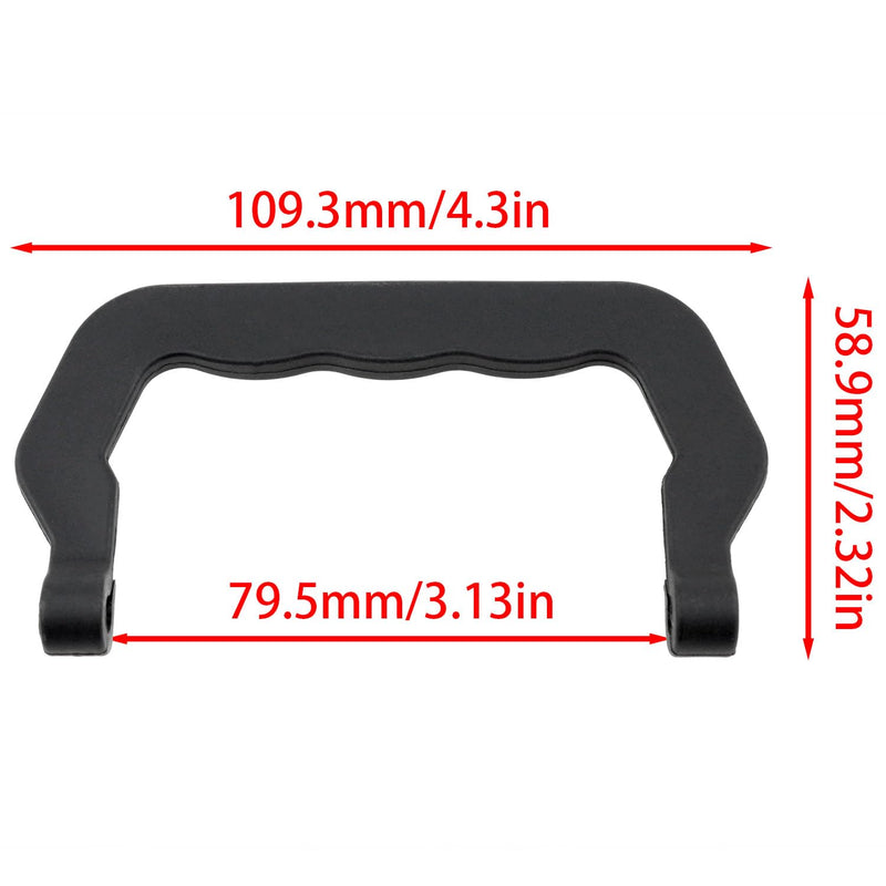 Plastic Dog Crate Pet Carrier Remove Handle Rabbit Cage Cat Carrier Plastic Handle Movable Handle (2 Blue and 2 Black) -4PCS - PawsPlanet Australia