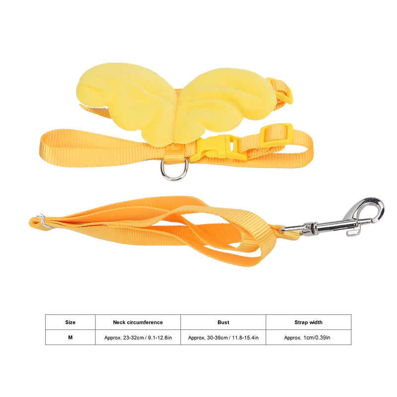 Duck Harness and Adjustable Chicken Walking Harness, Breathable Pet Vest for Duck Chicken Hen Training Walking Basic Leashes[Yellow M] Yellow M - PawsPlanet Australia
