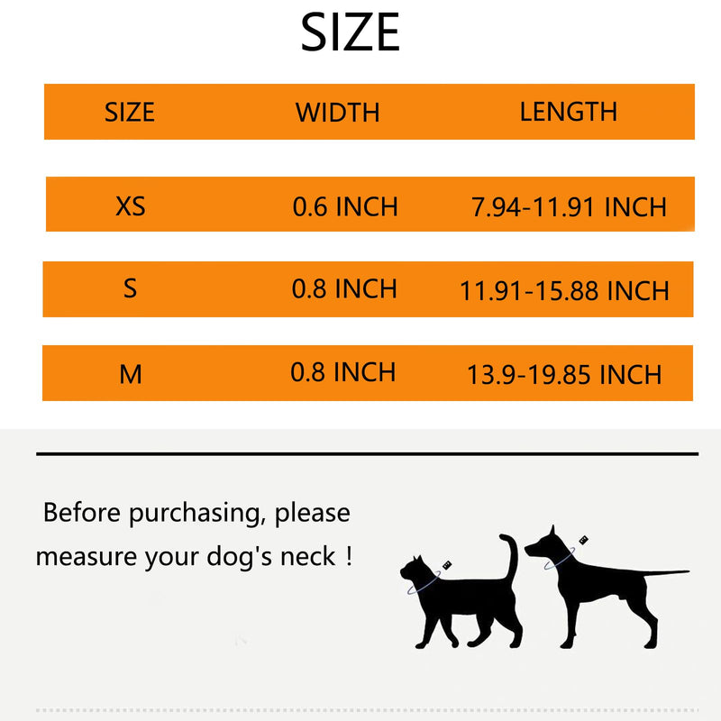 Velvet Dog Collar for Small Medium Dog, Durable Soft Velvet, White Green Orange Brown for Girl Boy, Adjustable Metal Buckle Puppy Collar Suitable for Running, Playing and Weddings. (Orange, XS) - PawsPlanet Australia