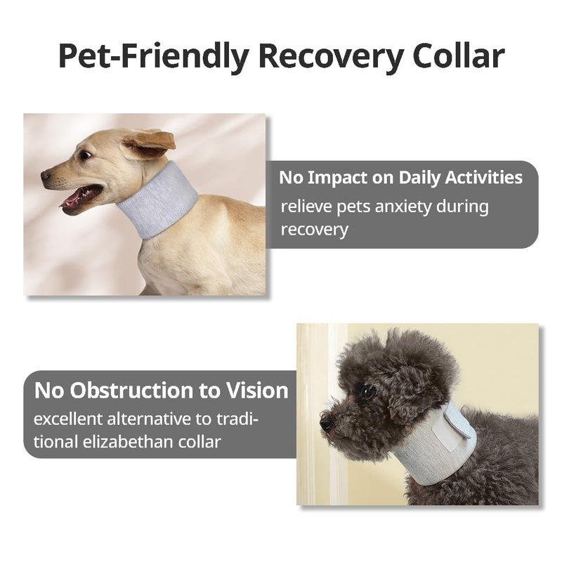 Cat Neck Brace Elizabethan Collar for Pet After Surgery Recovery Adjustable Breathable Neck Cervical Cone for Small Medium Dogs Puppies Kittens with Spinal IVDD Issues (X-Small,Grey) XS Grey - PawsPlanet Australia