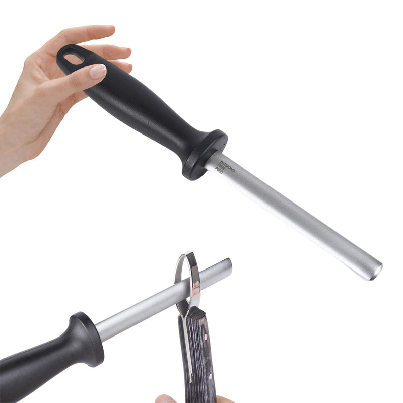 Farrier Hoof Knife Sharpener, Diamond Coated Honing Rod for Curved Blades, Fine 800 Grit Abrasive for Precise Edge Maintenance on Horse Hoof Trimming Tools