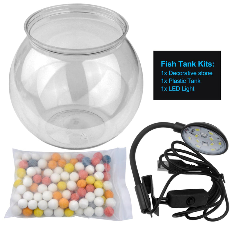 0.8 Gallon Plastic Aquarium Betta Fish Tank, Small Fish Tank Starter Kits, Mini Fish Bowls - PawsPlanet Australia