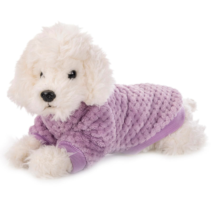 Dog Sweater, 3 Pack Dog Sweaters for Small Medium Dogs or Cat, Warm Soft Flannel Pet Clothes for Dogs Girl or Boy, Dog Shirt Coat Jacket (Medium, Pink+Purple+Light Green) - PawsPlanet Australia