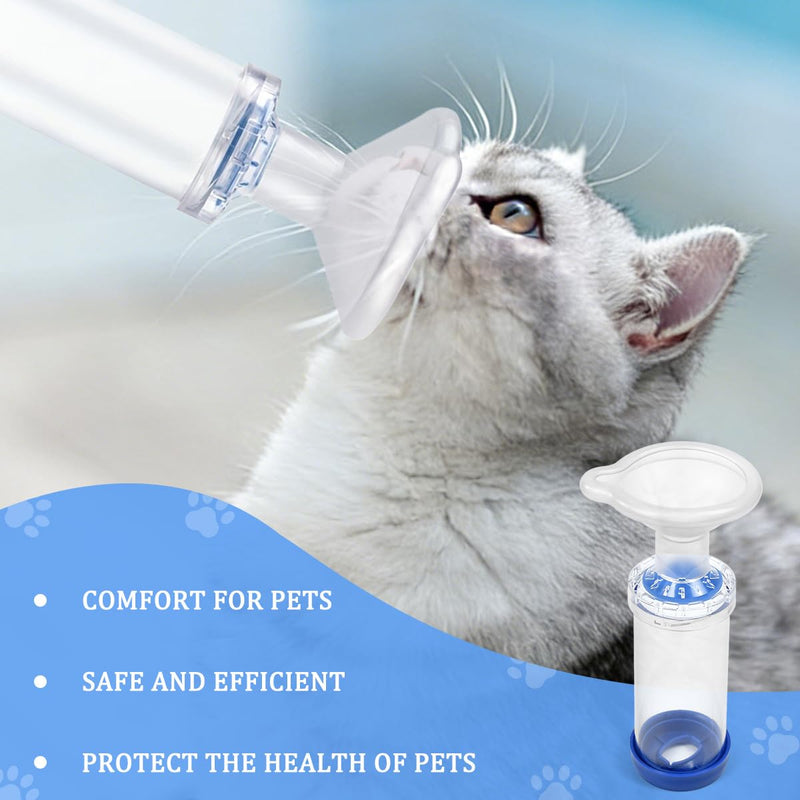 Aerosol Chamber Inhaler for Pets Inhaler Aerosol Chamber Medication Administrator Aerosol Inhaler with Masks Helps Pets Inhaler Spacer Cat Pet for Cats and Dogs