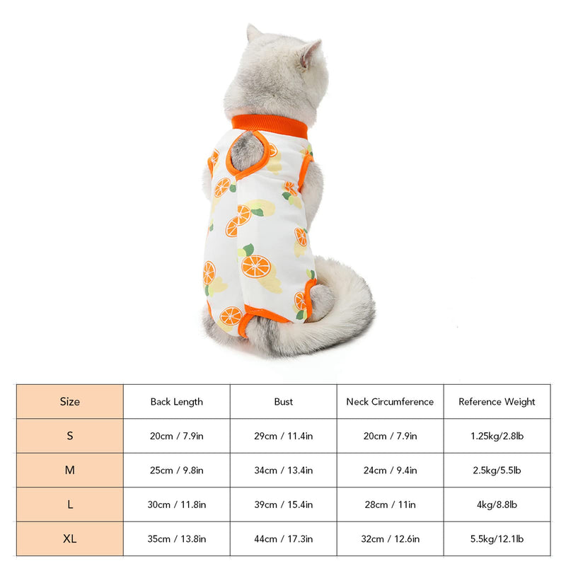 Tnfeeon Recovery Suit for Cats, Cotton Material, Anti-Lick, Post-Surgery Wound Protection for Cats, XL Size for Cats and Kittens (XL)