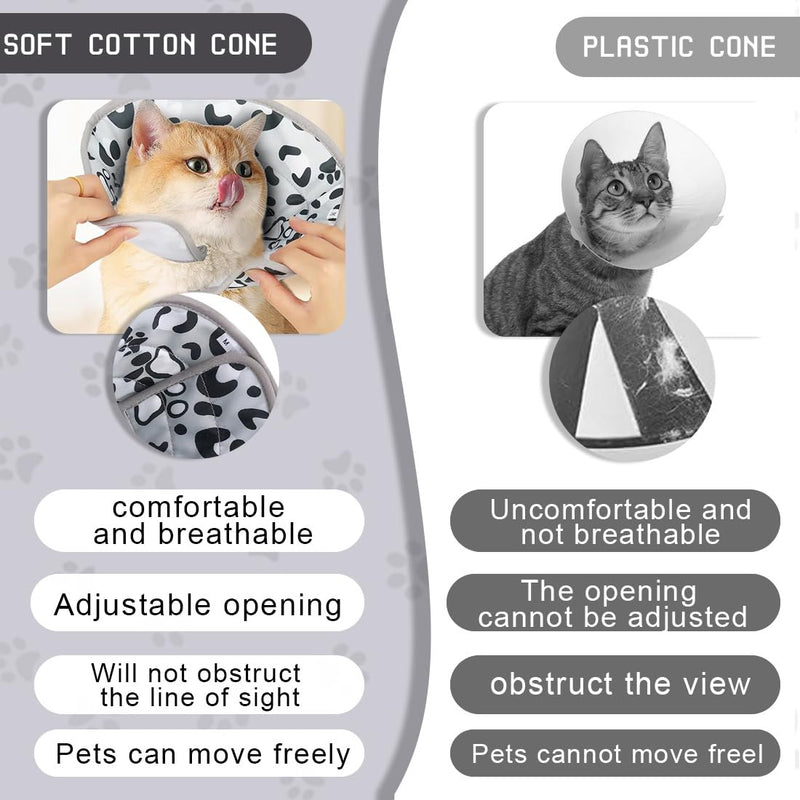 1 x Cat Collar Cat Soft Cat Recovery Collar Foldable Protective Collar Kitten Prevents Licking After Surgery and Injuries for Cats