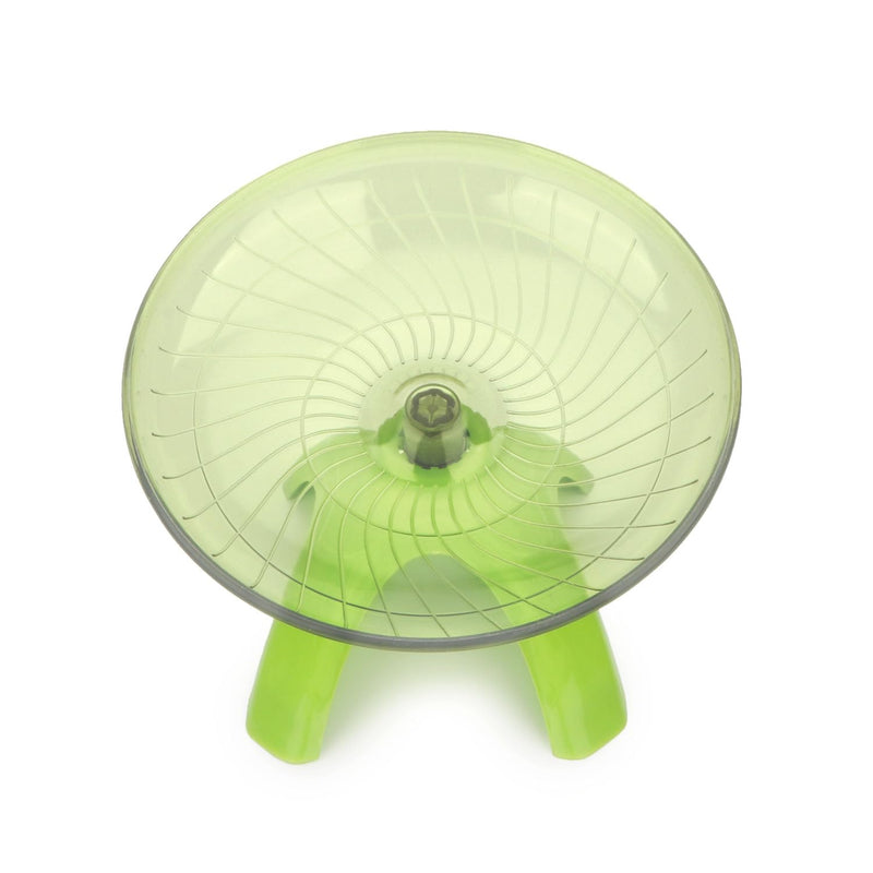 Hamster Wheel Flying Saucer Silent Exercise Wheel Running Wheel for Hamsters, Gerbils, Mice and Other Small Pets, Silent Hamster Running Wheel (Green) Green - PawsPlanet Australia