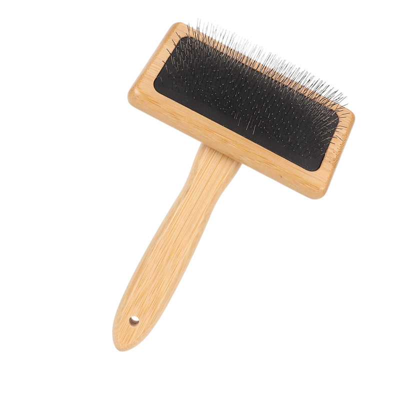 Macrame Slicker Comb, Wool Brush, Pins Bamboo Slicker Carding Rug Comb, Bamboo Cleaning Slicker Brush for Pet Tapestry, Macrame Brush Fur Brushes Wool Carding Brushes (L) L - PawsPlanet Australia