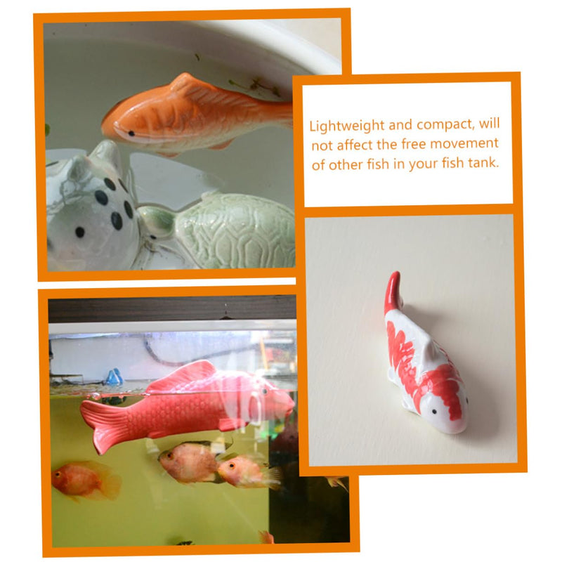SUPVOX 2pcs Bathtub Floating Fish Ornaments Fake Aquarium Fish Figurine Aquarium Decorations Fish Tank Garden Indoor Garden Fish Tank Fountain Decor Artificial Fish Koi Fish Ceramics - PawsPlanet Australia