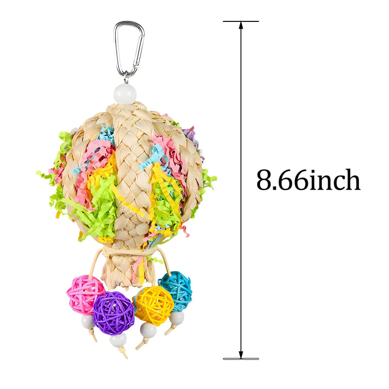 Bird Toys Foraging Shredder Hanging Toys Rope Perch with Bell Parakeet Toy Parrot Swing Climbing Standing Toys Bird Cage Accessories - PawsPlanet Australia