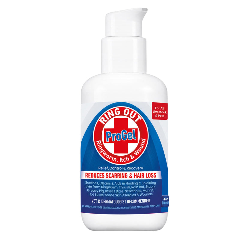 Ring Out ProGel for Sheep, Goats, Cats, Dogs & Horses | Skin & Coat Conditioning Gel with Coconut Oil & Aloe Vera | Moisturizing Formula | Made in USA | 4 oz
