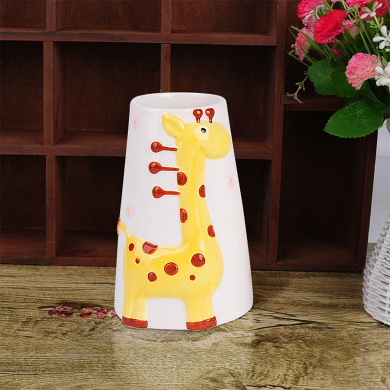 Hamster Water Bottle Small Animal Standing Water Dispenser Ceramic Base Cage Hanging Water Feeding Bottles Auto Dispenser for Hamster Guinea Pig Squirrel Rabbit Hedgehog (Yellow) Yellow - PawsPlanet Australia