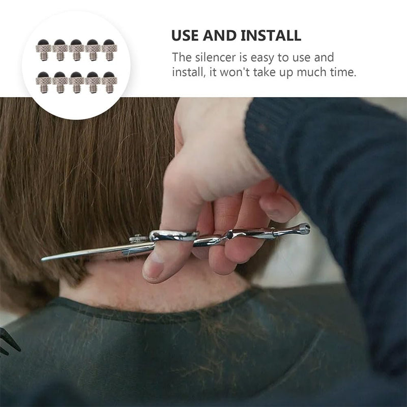 10pcs Hair Scissors Mufflers Bumpers for Quiet Hair Cutting Easy to Install Noise Reduction Accessories for Professional Grooming and Pet Hairdressing Scissors - PawsPlanet Australia