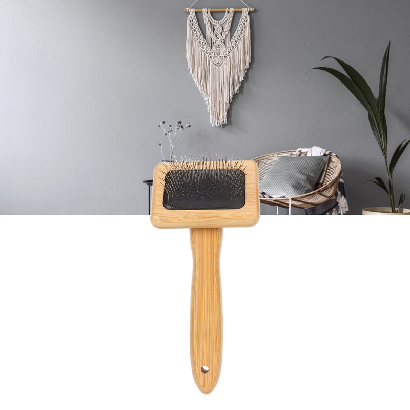 Smoother Brush, Quick Brush, Smooth Curves, Bamboo Macrame Comb, Finely Polished with Cat Hole (S) - PawsPlanet Australia