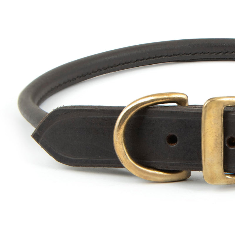 Jeffers 6FT Rolled Leather Dog Leash with Brass Hardware, Chestnut Brown Lead with Hand Strap, Durable Pet Leash for Medium & Large Dogs, Outdoor Walking & Training - 3/4" W x 6'L 3/4" x 6' - PawsPlanet Australia