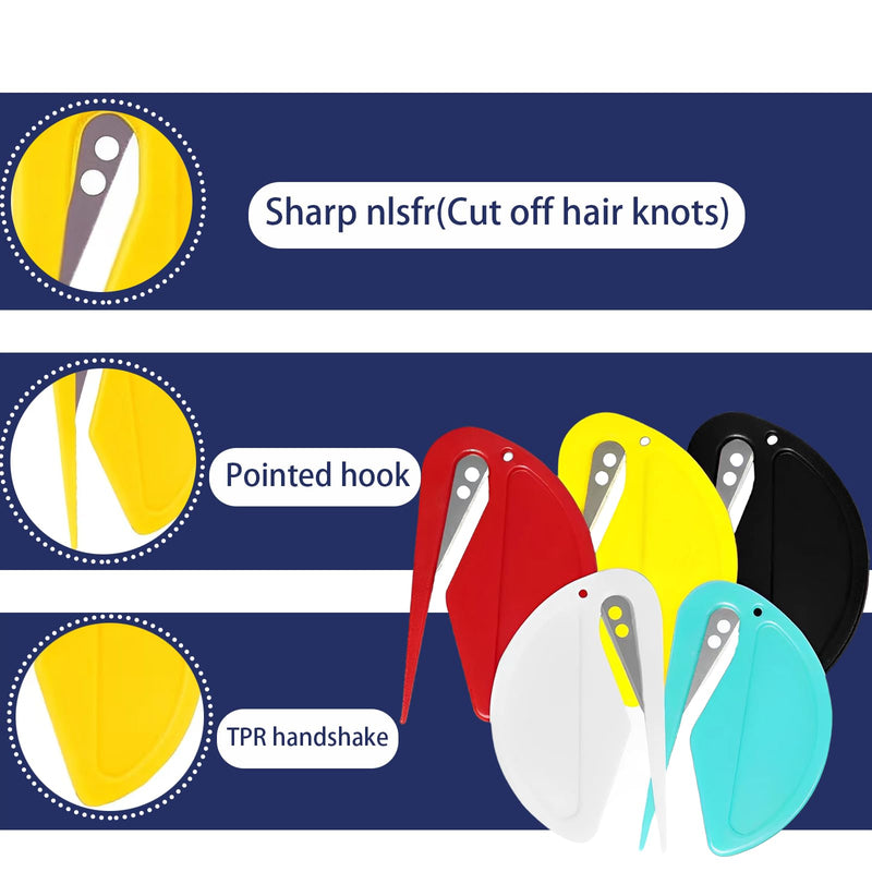 pet supplies，fur remover tool，pet knot opener，cat grooming supplies，dog grooming tools，dematting comb for cats（5 Pcs Knotting Comb for Cats +Grooming Combs ） - PawsPlanet Australia