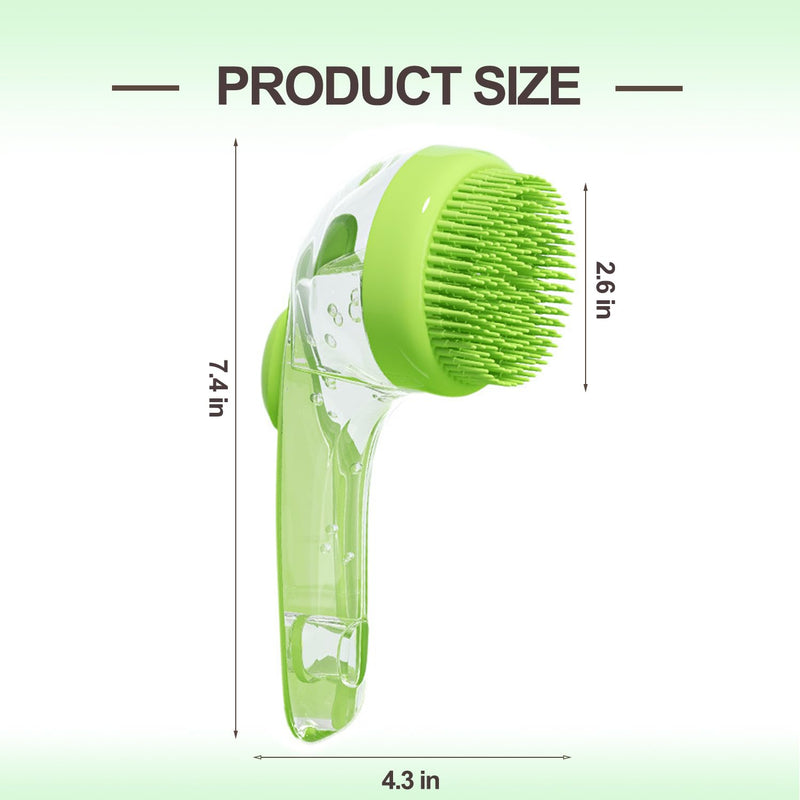 Pet Bath Brush, 2 Pack Dog Bath Brush 2 in 1 Cat Shampoo Brush with Soap Dispenser Scrubber Pet Gromming Supplies for Long and Short Haired Dogs and Cats Blue+Green - PawsPlanet Australia