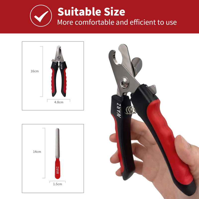 NARZ Dog Nail Clippers Professional Dog Nail Trimmers & Pets Nail Trimmers Cat Nail Clipper with Pet Nail File Cat Nail Trimmers with Safety Lock to Prevent Over Cutting - PawsPlanet Australia