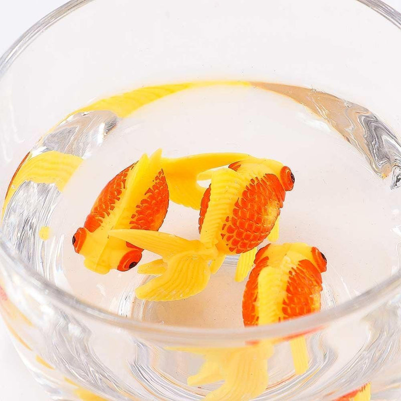 3Pcs Artificial Gold Fish for Aquarium Freshwater Saltwater for Tank Decorations Moving Plastic Small Fish Aquarium Gravel Sand Decorations - PawsPlanet Australia