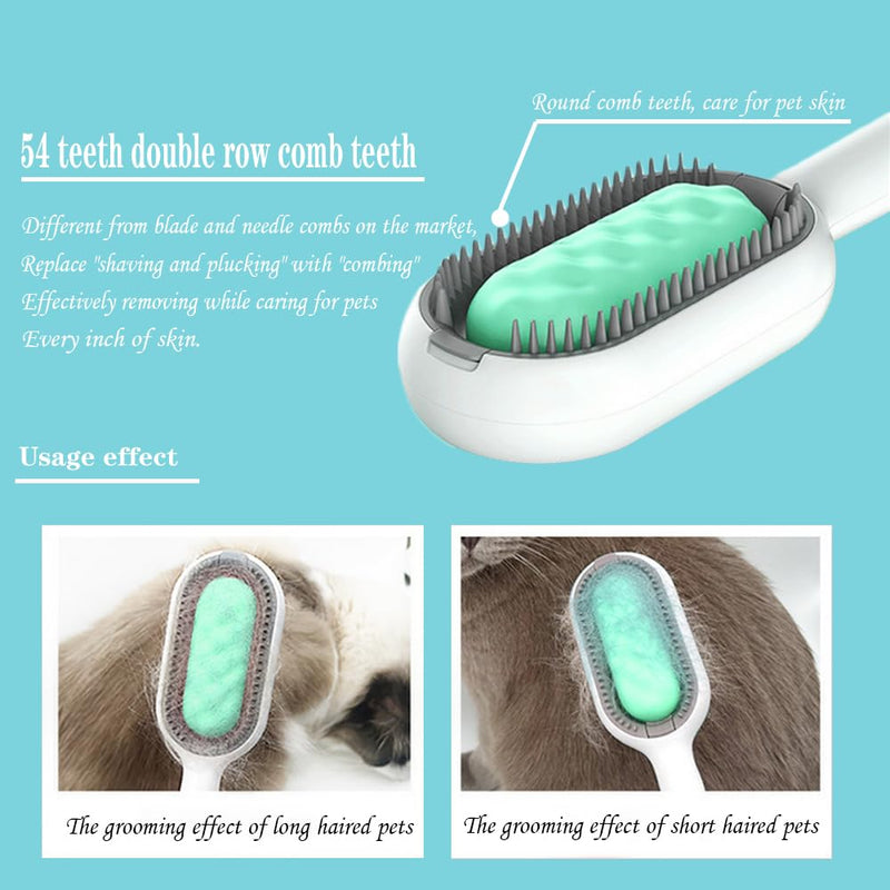BESTLA Upgraded Pet Hair Removal Cat Hair Brush with Water Sticky Comb with Water Tank New 4 in 1 Cat Grooming Brush (Towels Not Included) - PawsPlanet Australia
