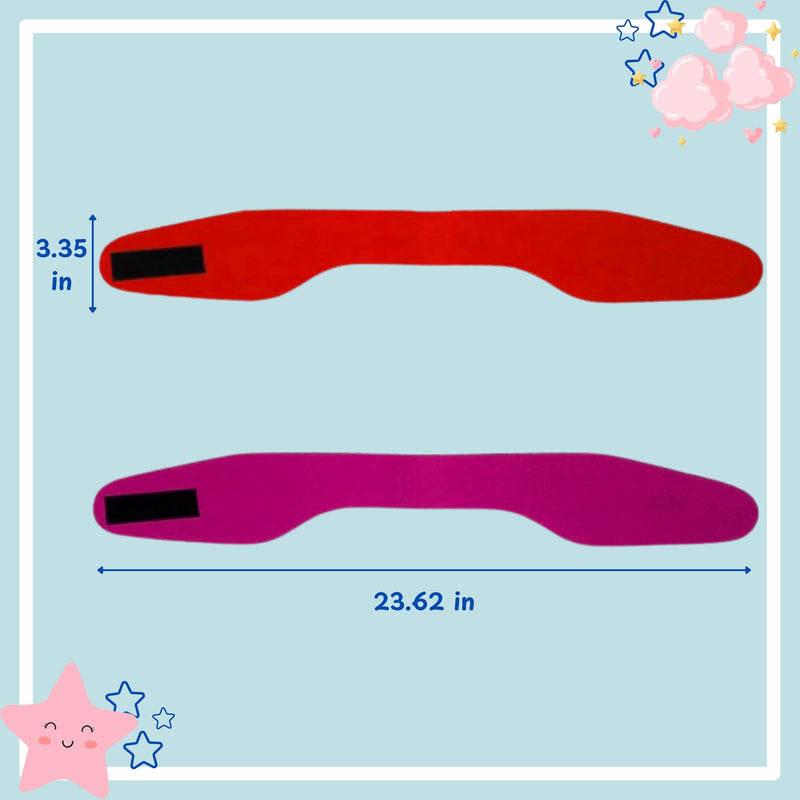 2pcs Dog Ear Covers for Swimming, Ear Protection for Dogs Bathing, Dog Bath Supplies, Ear Wrap for Dogs, Waterproof Ears Covers Swimming Cap, Adjustable Shower Caps, Dog Swim Cap with (Pink, Red, L) Pink, Red - PawsPlanet Australia