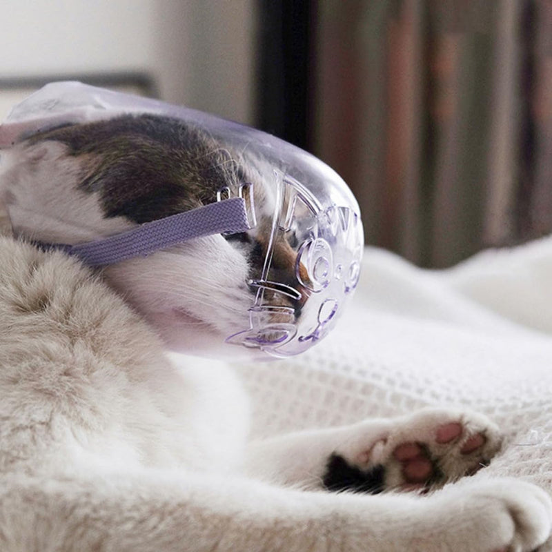 Cat muzzle prevents biting and chewing, bathing and vet visits, grooming made of PP, bite-proof protection for cats
