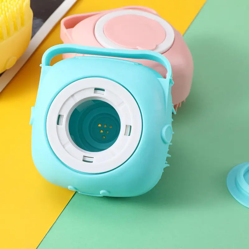 Pet Dog Shampoo Massager Brush Cat Massage Comb Grooming Scrubber Shower Brush for Bathing Short Hair Soft Silicone Brushes Blue - PawsPlanet Australia