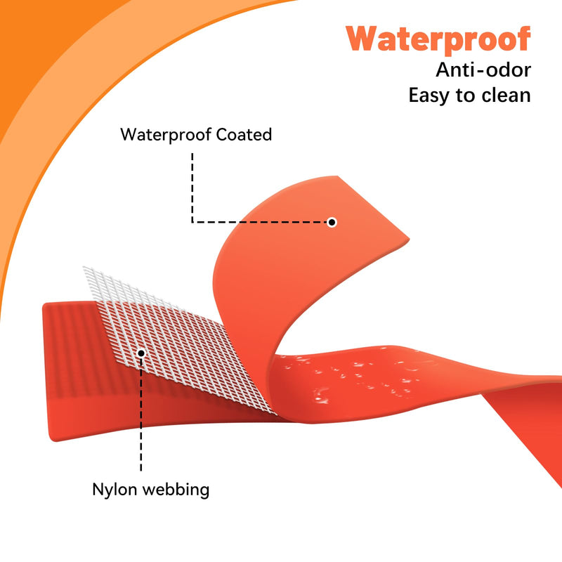 Waterproof Dog Collar, Easy to Clean Rubber Dog Collars with Quick Release Buckle Fits Small Medium or Large Dogs (Orange, L < 15.4-24.8 inch) L (15.4-24.8 inch) Orange - PawsPlanet Australia
