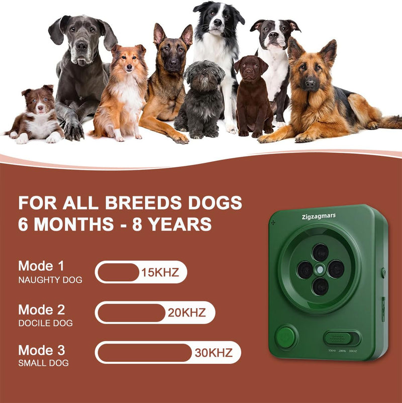 Ultrasonic Anti Barking Device, Effective Safe Humane Dog Bark Control for Small Medium Large Dogs, Rechargeable Waterproof Sonic Deterrent with 3 Sensitivity Levels for Home & Yard - PawsPlanet Australia