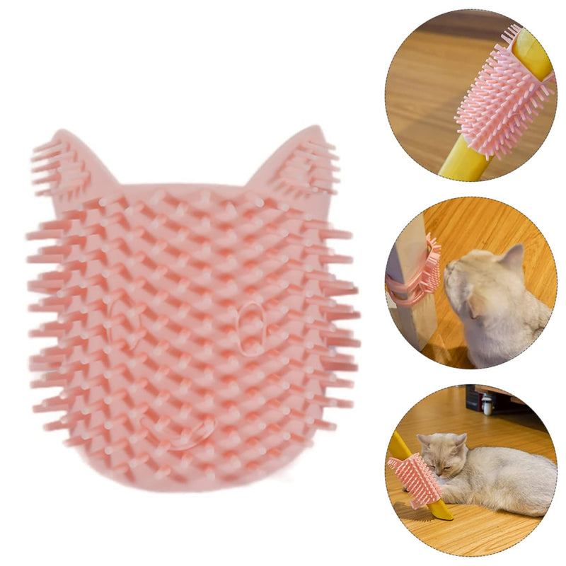 Massaging Self-Cleaning Slicker Grooming Brush for Cats - Pet Corner Beauty and Supply Tool 27X13.5cm Pink - PawsPlanet Australia
