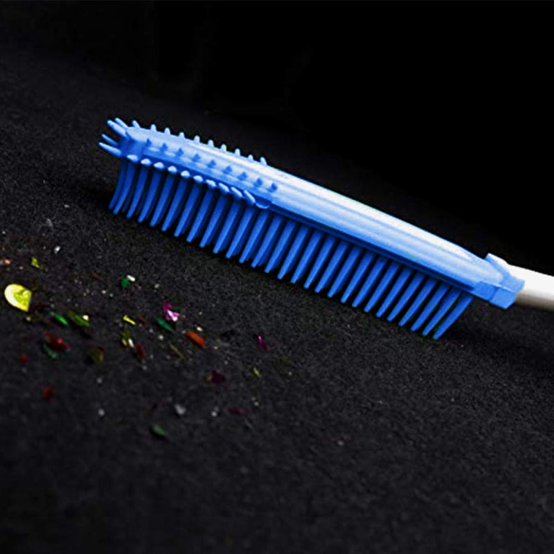 2 Pack Pet Hair Remover Rubber Portable Fluff Cleaner for Carpet Clothes Furniture Sofa Leather Car Seat Also Used as Dog Cat Bath Brush with Massage Effect (Green + Blue) - PawsPlanet Australia