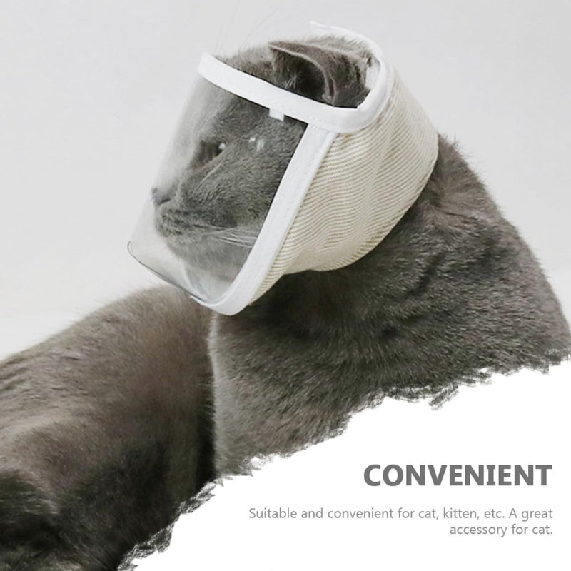 ULTECHNOVO 2 Pieces Transparent Grooming Muzzles made of Polyester for House Cats and Kittens User-friendly and Practical for Indoor Cat Accessories and Grooming