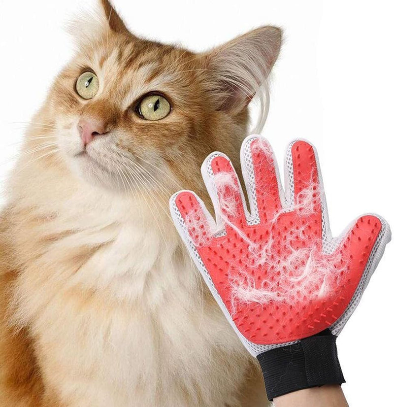 Marchul Upgrade Efficient Pet Hair Remover Gloves: Gentle Shedding Brushes for Dogs, Cats & Horses with Long and Short Hair, 1 Pair - PawsPlanet Australia