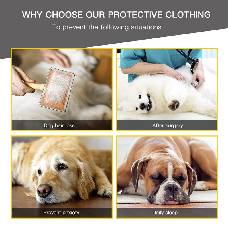 Puppy Onesies for Surgery Recovery Small Dogs Pjs for Small Dogs Girl After Surgery Anti Shedding Suit for Large Dogs (M, Dark Grey) Medium - PawsPlanet Australia