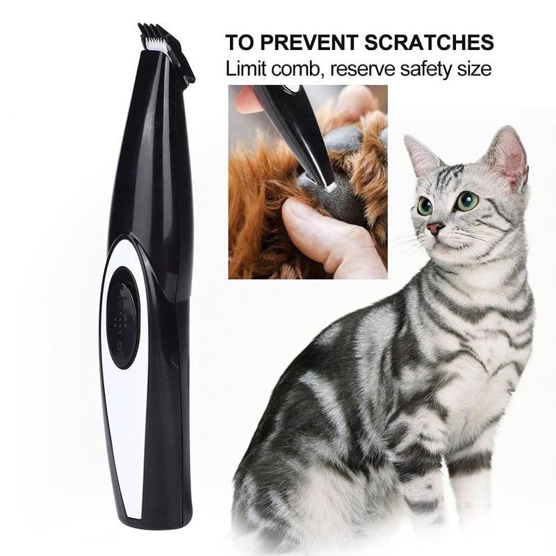 Electric Pet Pedicure Tool, Dog Paw Trimmer Low Noise Cordless Electric Mini Shaver Clippers, Rechargeable Cat Trimmer for Trimming Dog's Hair Around Paws, Eyes, Ears, Face, Rump