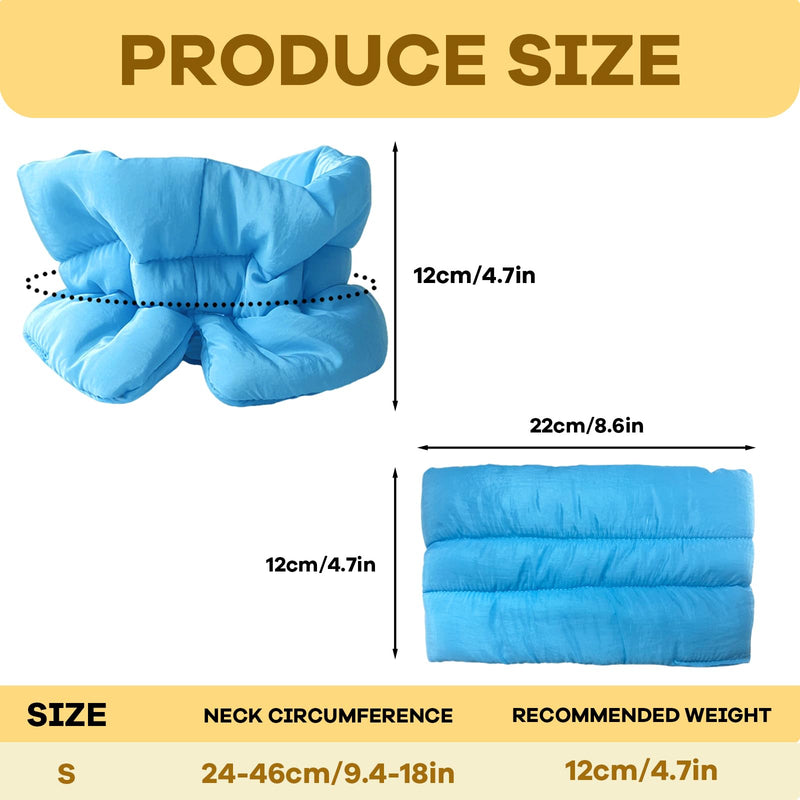 Cat neck brace, lick protection cat collar, recovery cat neck brace, adjustable, Elizabethan collar for cats and kittens, prevents licking of wounds, for use in case of injuries (Blue, S)