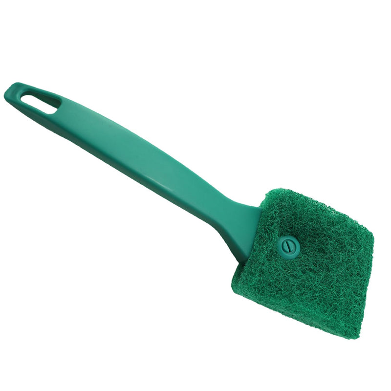 Double Sided Aquarium Fish Tank Cleaning Brush Short 9 inch Sponge Scrubber Fish Tank Brush Long Handle Brush with Handle for Glassware Living Room Hotel Bathroom, Green - PawsPlanet Australia