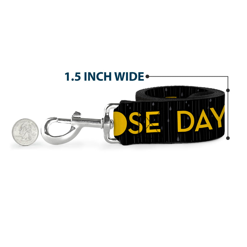 Buckle-Down Pet Leash - Dalmatians Running/Paws Black/Gray/White/Black - 6 Feet Long - 1.5" Wide