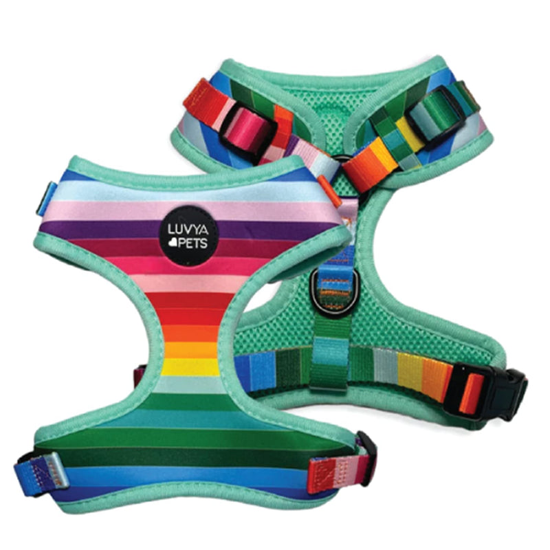 Modern Rainbow Pet Harness Size Large Dog or Puppy Soft Harness with Safe, No Pulling, Large Chest Size 22 to 32 Inches (LG) LG - PawsPlanet Australia