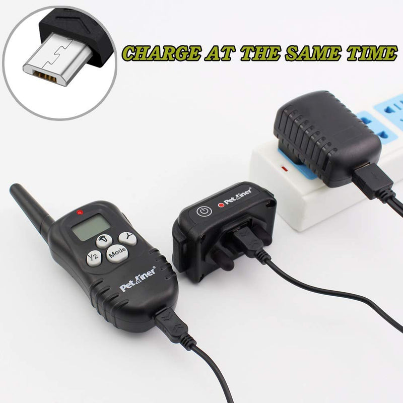 Petrainer Upgraded Model Rechargeable & Waterproof Remote Dog Training Collar 330 yd Electric Dog Bark Collar with Beep/Vibration/Shock Collar for Dogs For 1 Dog - PawsPlanet Australia
