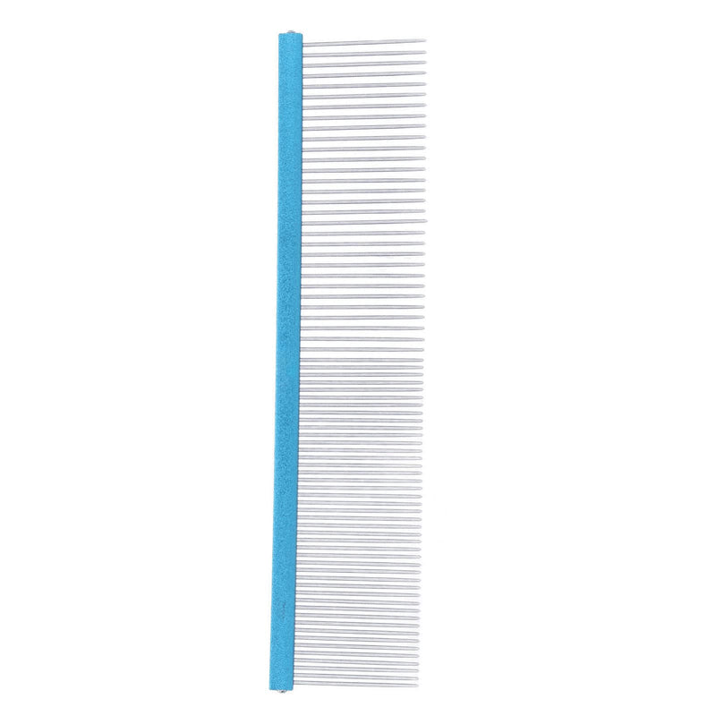 Greyhound Comb For Dogs, Metal Comb For Dogs Metal Dog Comb Cat Comb For Removing and Knots Dog Combs with Rounded Ends Grooming Tool For Long Short Haired Dog (Blue Blue 22cm/8.7in