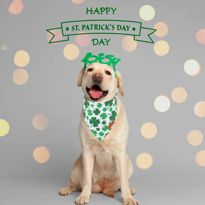 St. Patrick's Day Dog Bandana, Reversible Dog Scarf, Multi Size Offered, Green Shamrock Pet Bandanas for Large and Extra Large Dogs Pets (St. Patrick's Day, X-Large) St. Patrick's Day - PawsPlanet Australia