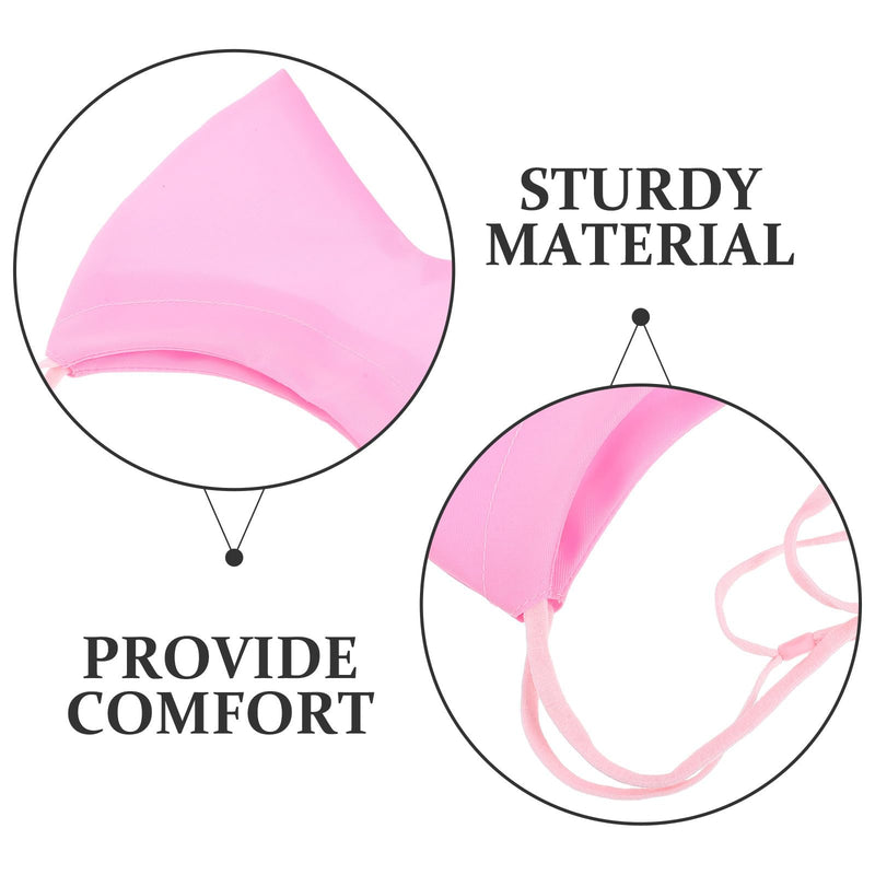 Cat bathing cap with ear protection made of polyester. Easy to use for cat grooming and bathing. Pink.