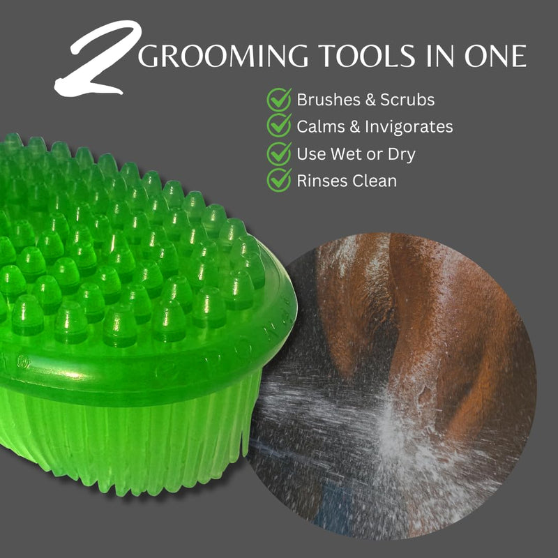 Epona Gummy Brush/Scrubby Horse Grooming Tool - PawsPlanet Australia