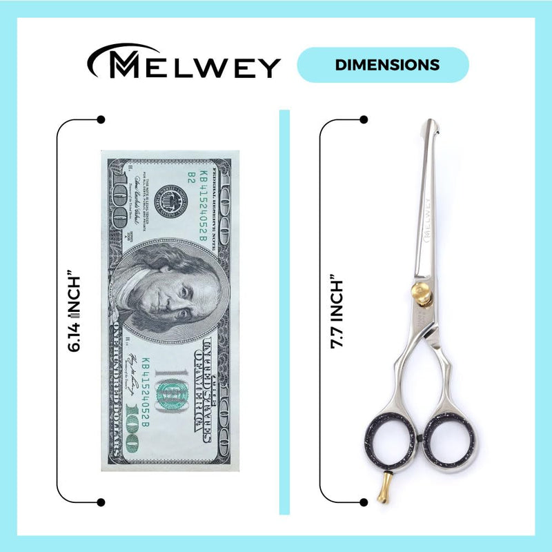 Left-Handed Pet Grooming Scissors Set Pro-Grade Curved Shears for Dogs Cats - Precision Crafted Sharp Blades Comfort Grip - Ideal for Cutting Curving Thinning (LH Round Tip Straight) LH Round Tip Straight - PawsPlanet Australia