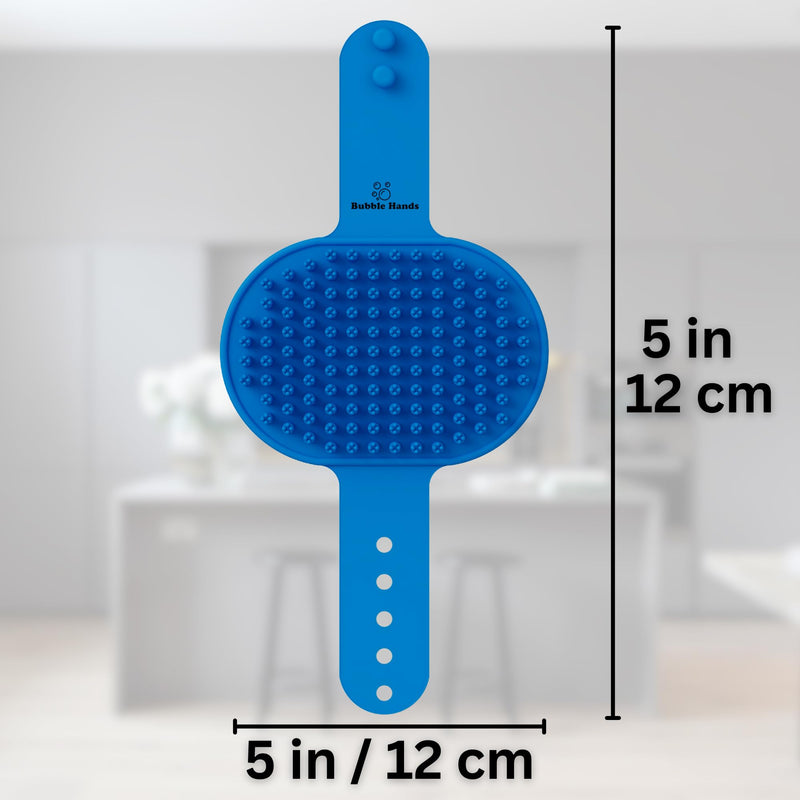 Dog Bath Brush - Silicone Grooming and Shedding Brush for Dogs & Cats, Puppy Essentials Dog Shampoo Brush, Pet Hair Removal Tool for Deep Clean & Massage Blue - PawsPlanet Australia